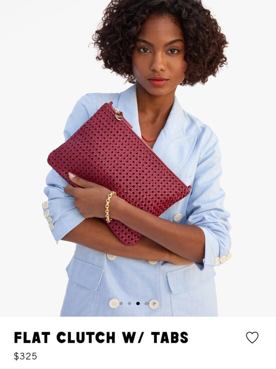 Clare V. Handbags - Clare V. Flat Clutch In Plummy Rattan